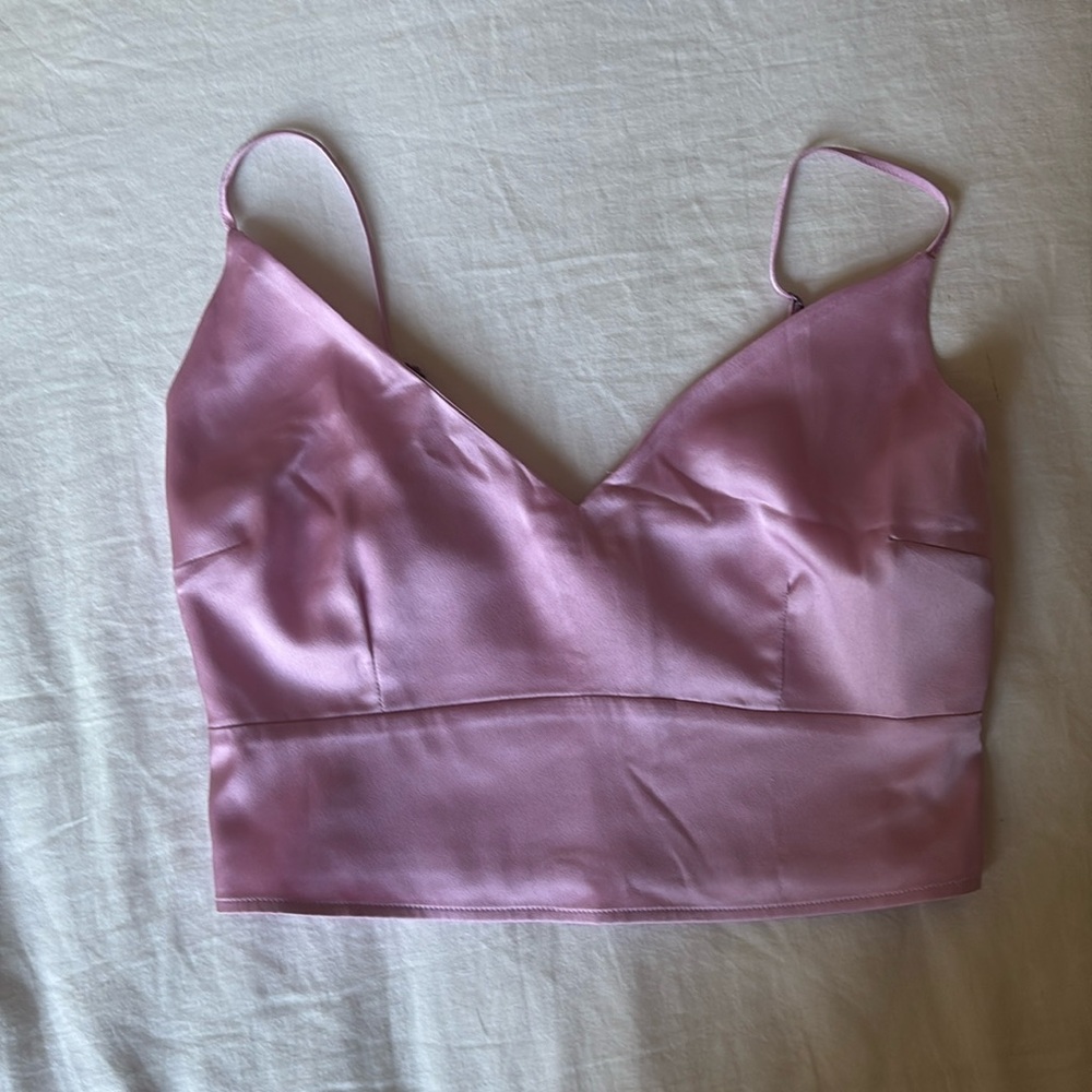 Abercrombie‎ & Fitch Crop Cami - Light Pink